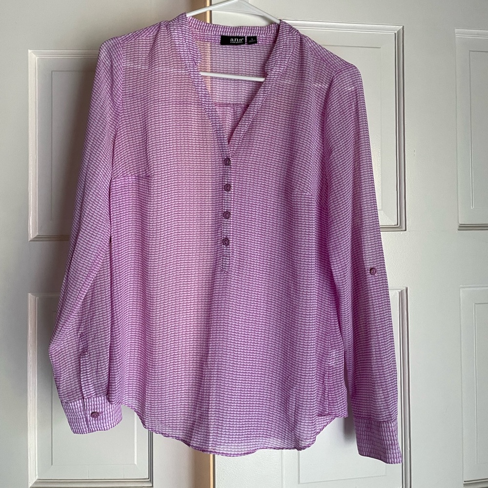 Light purple sheer blouse